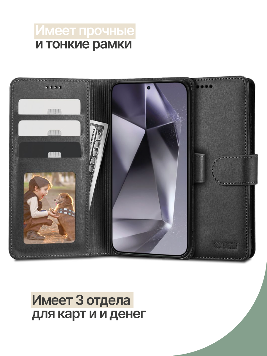 Чехол-книжка для Samsung Galaxy S24 Ultra Tech-Protect Wallet